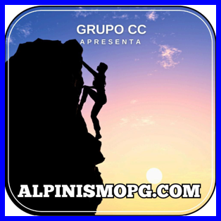 Imagem promocional da ALPINISMOPG mostrando a plataforma e suas vantagens